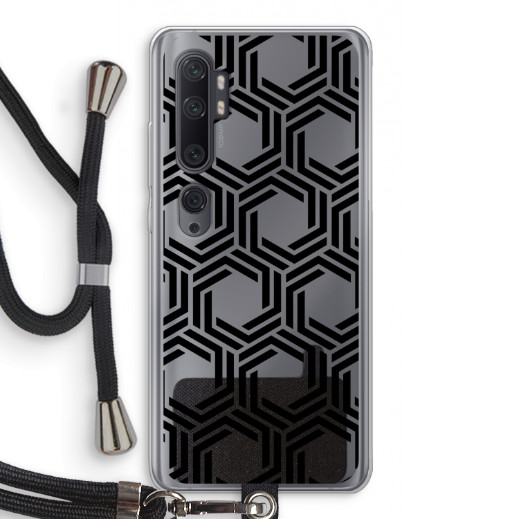 Geometrisch patroon: Xiaomi Mi Note 10 Pro Transparant Hoesje met koord