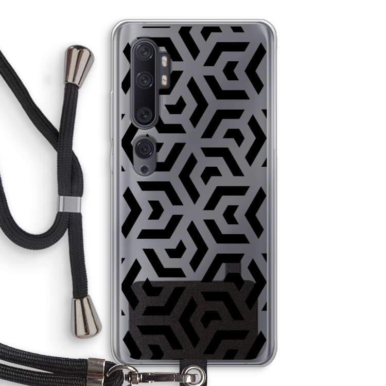 Crazy pattern: Xiaomi Mi Note 10 Pro Transparant Hoesje met koord