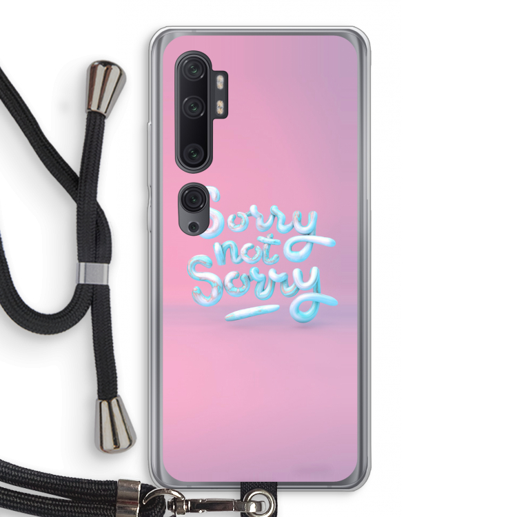 Sorry not sorry: Xiaomi Mi Note 10 Pro Transparant Hoesje met koord