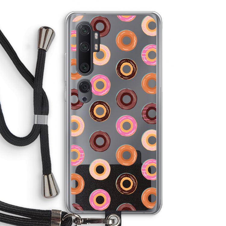 Donuts: Xiaomi Mi Note 10 Pro Transparant Hoesje met koord
