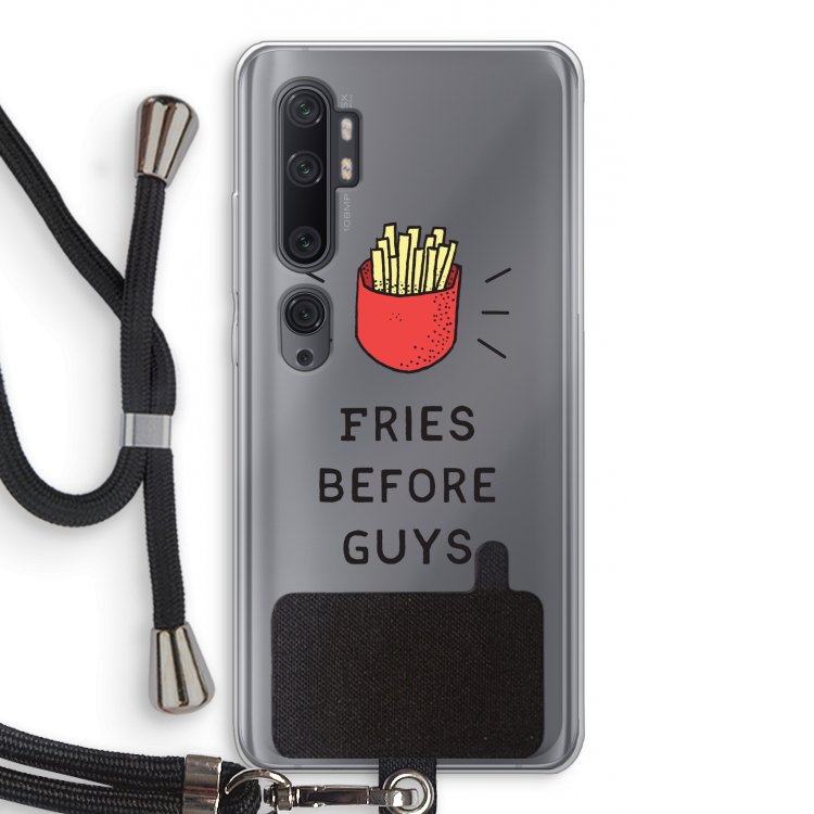 Fries before guys: Xiaomi Mi Note 10 Pro Transparant Hoesje met koord