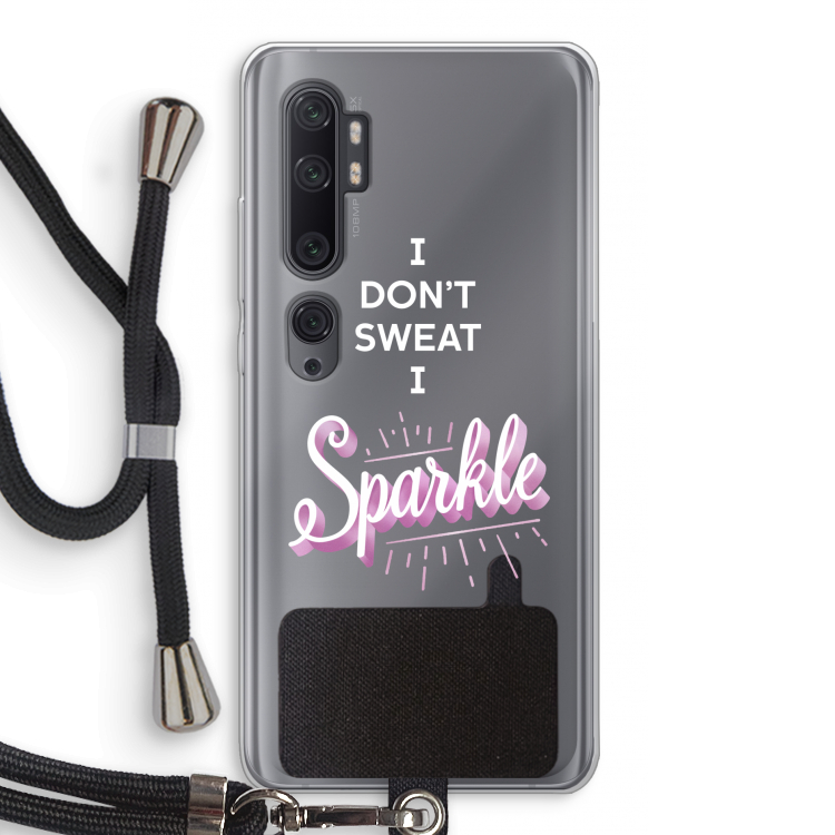 Sparkle quote: Xiaomi Mi Note 10 Pro Transparant Hoesje met koord