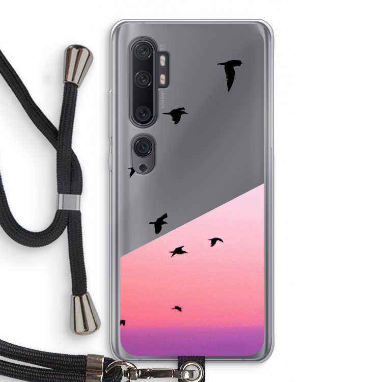 Fly away: Xiaomi Mi Note 10 Pro Transparant Hoesje met koord