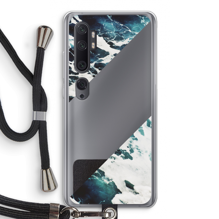 Golven: Xiaomi Mi Note 10 Pro Transparant Hoesje met koord