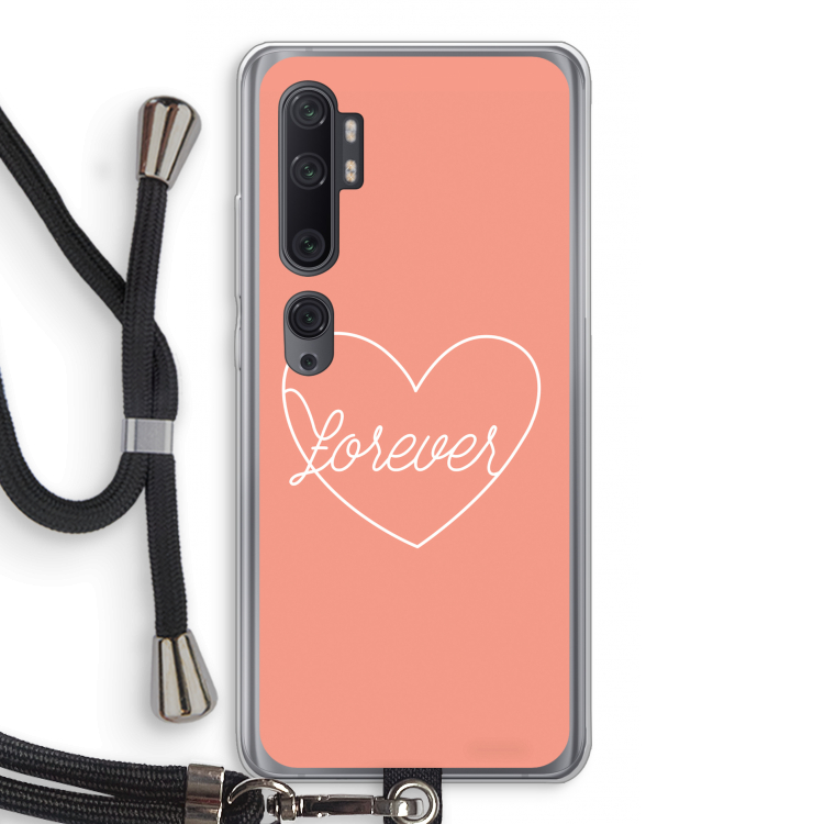 Forever heart: Xiaomi Mi Note 10 Pro Transparant Hoesje met koord