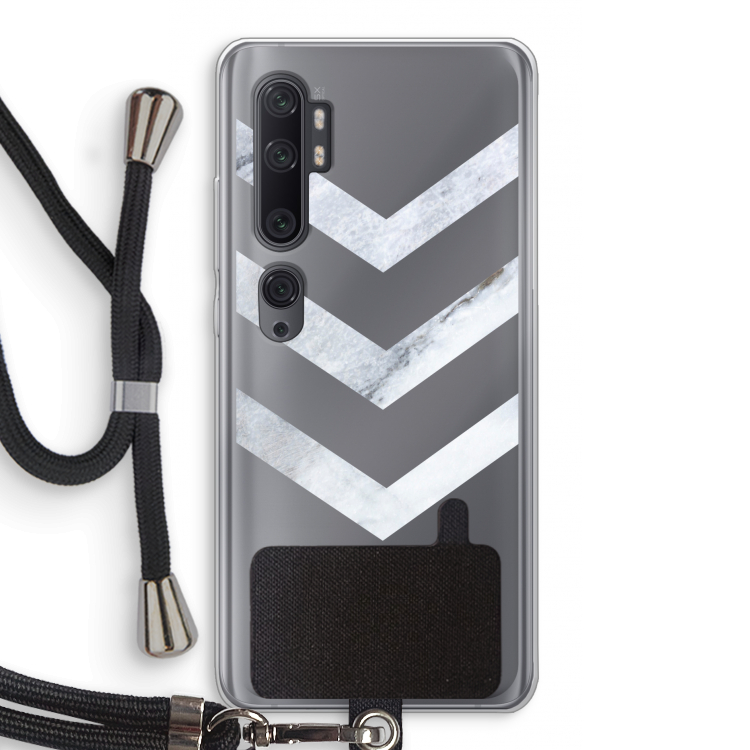 Marmeren pijlen: Xiaomi Mi Note 10 Pro Transparant Hoesje met koord