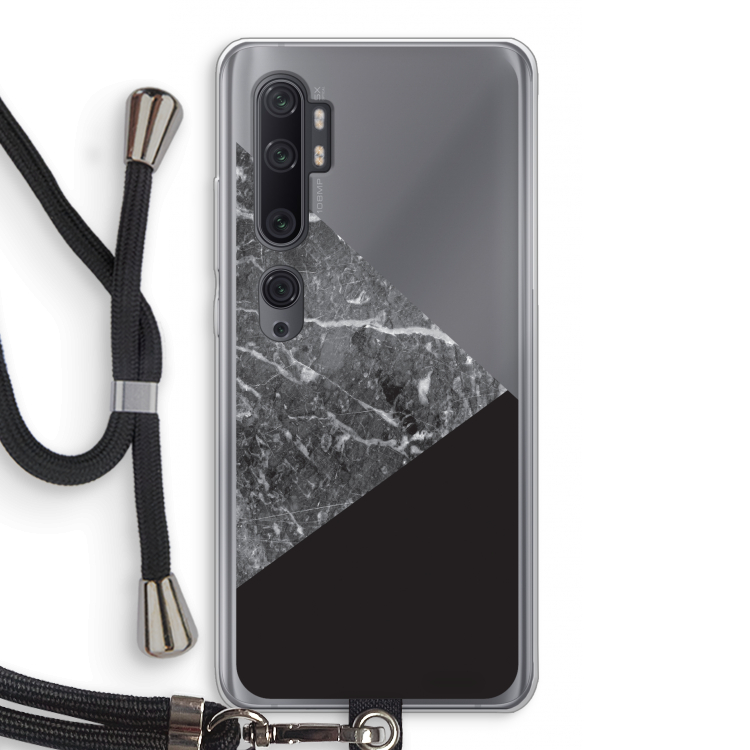 Combinatie marmer: Xiaomi Mi Note 10 Pro Transparant Hoesje met koord