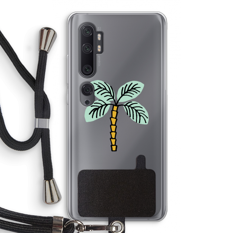 Palmboom: Xiaomi Mi Note 10 Pro Transparant Hoesje met koord
