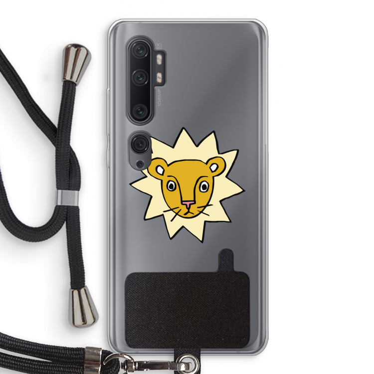 Kleine leeuw: Xiaomi Mi Note 10 Pro Transparant Hoesje met koord