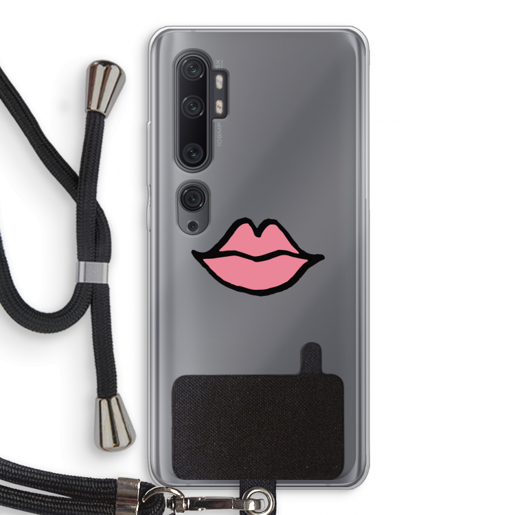 Kusje: Xiaomi Mi Note 10 Pro Transparant Hoesje met koord