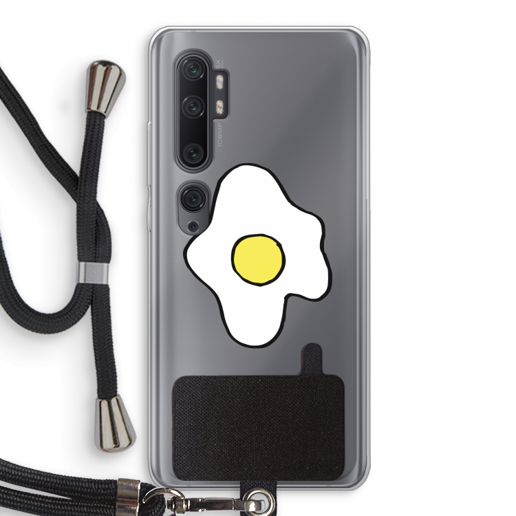 Spiegelei: Xiaomi Mi Note 10 Pro Transparant Hoesje met koord