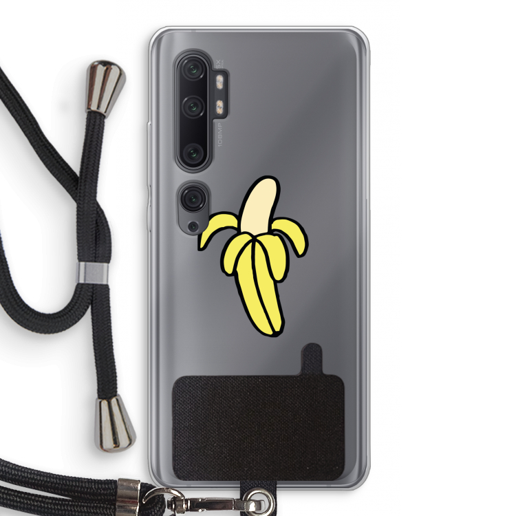 Banana: Xiaomi Mi Note 10 Pro Transparant Hoesje met koord