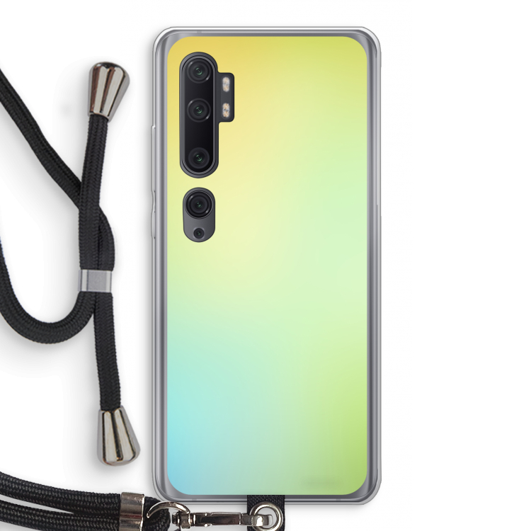 Minty mist pastel: Xiaomi Mi Note 10 Pro Transparant Hoesje met koord