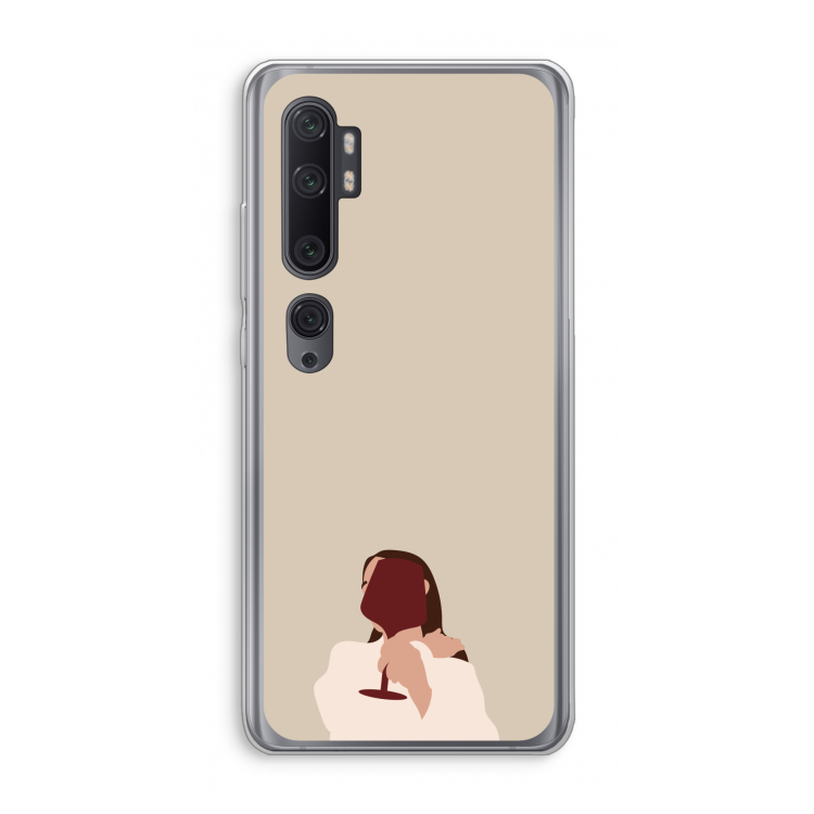 I drink wine: Xiaomi Mi Note 10 Pro Transparant Hoesje