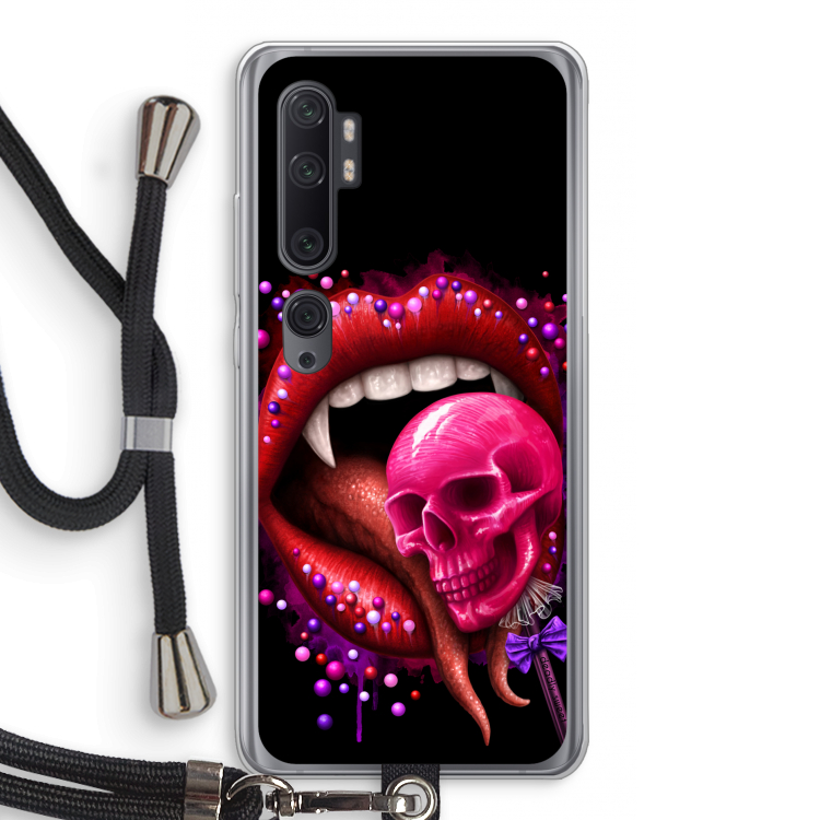Dodelijk zoet: Xiaomi Mi Note 10 Pro Transparant Hoesje met koord