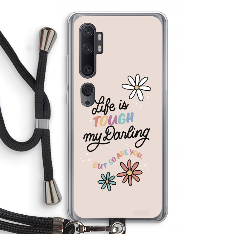Tough Life: Xiaomi Mi Note 10 Pro Transparant Hoesje met koord