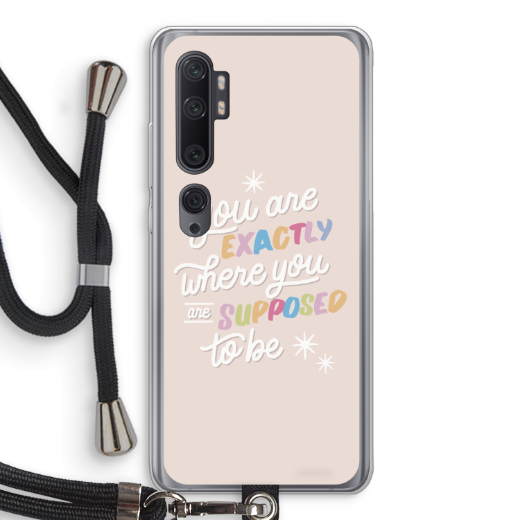 Right Place: Xiaomi Mi Note 10 Pro Transparant Hoesje met koord