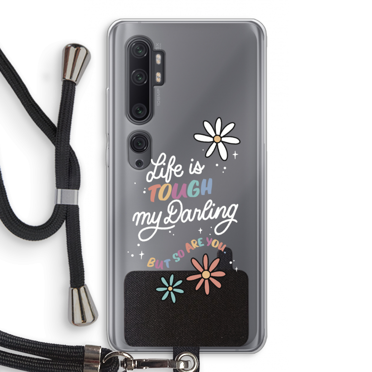 Tough Life: Xiaomi Mi Note 10 Pro Transparant Hoesje met koord