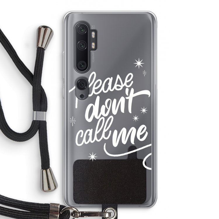 Don't call: Xiaomi Mi Note 10 Pro Transparant Hoesje met koord