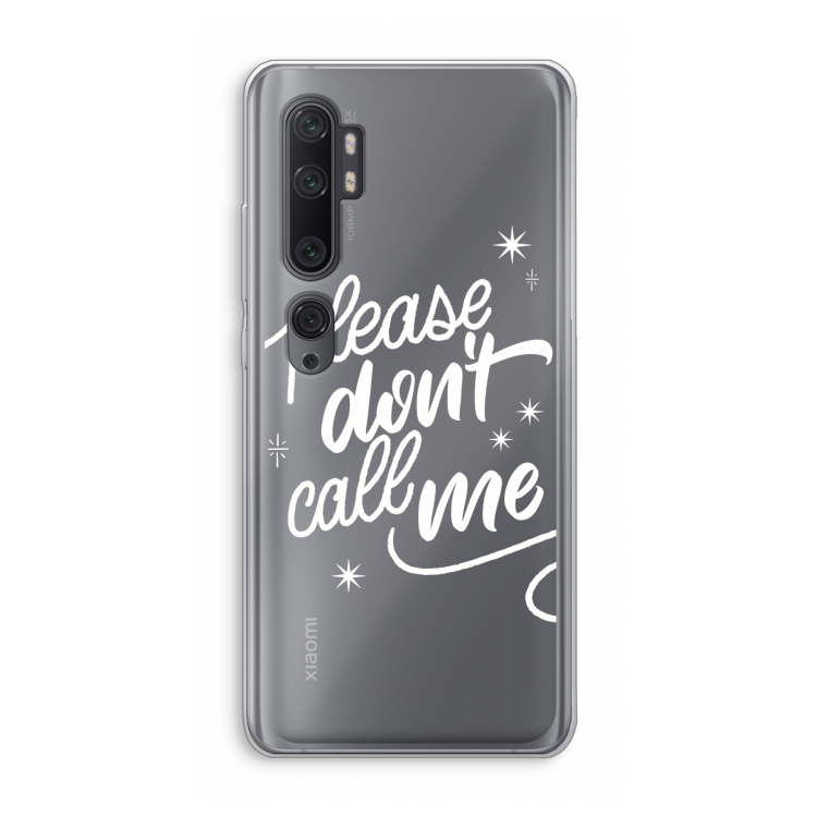 Don't call: Xiaomi Mi Note 10 Pro Transparant Hoesje
