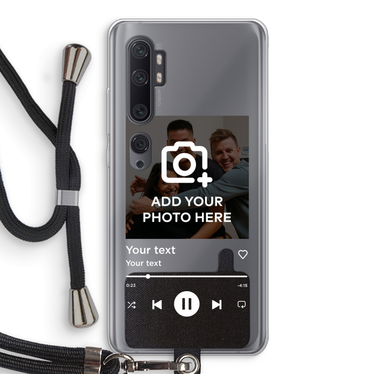Music Player: Xiaomi Mi Note 10 Pro Transparant Hoesje met koord