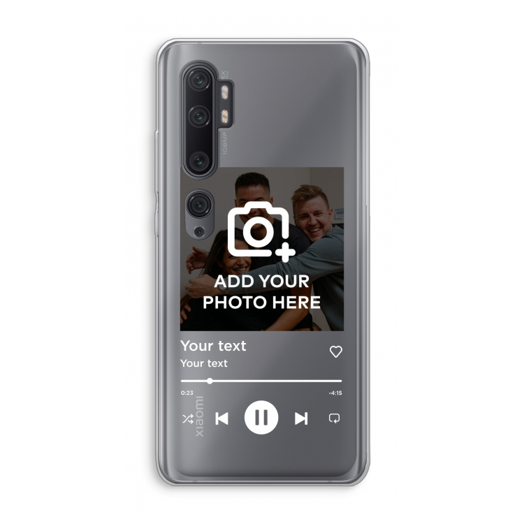 Music Player: Xiaomi Mi Note 10 Pro Transparant Hoesje