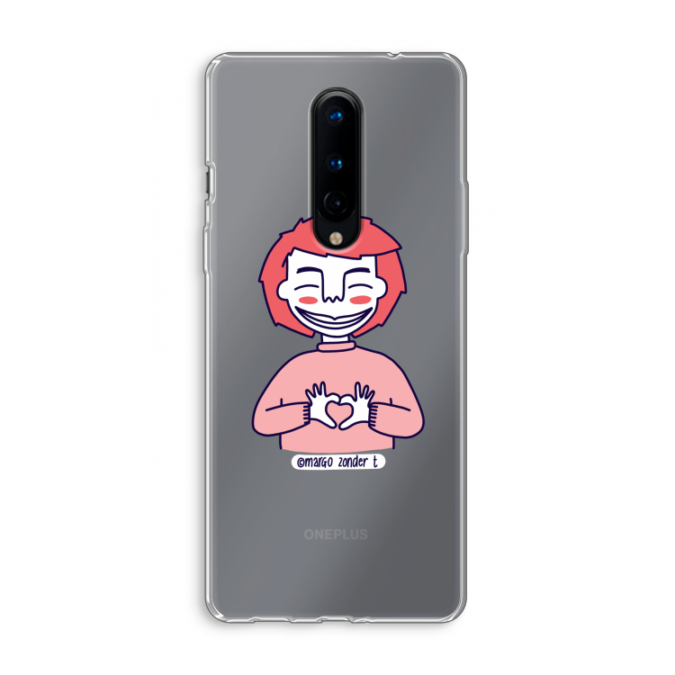 Hartje: OnePlus 8 Transparant Hoesje