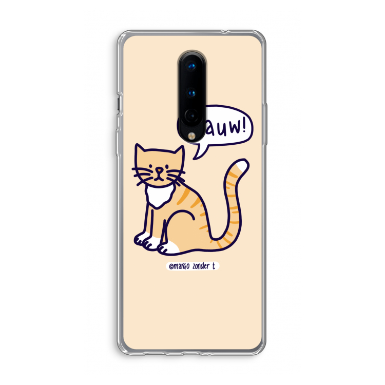Miauw: OnePlus 8 Transparant Hoesje
