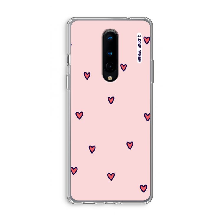 Hartjes: OnePlus 8 Transparant Hoesje