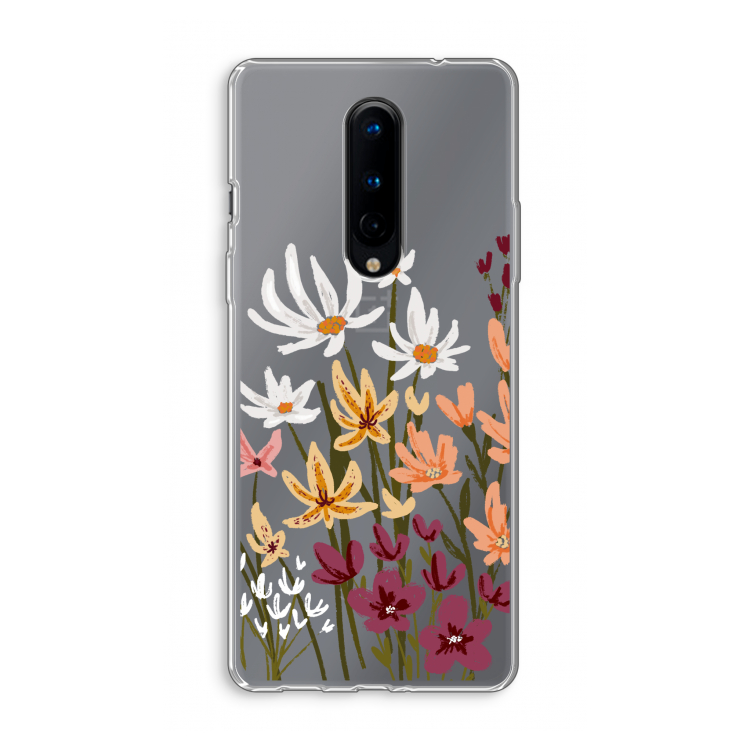 Painted wildflowers: OnePlus 8 Transparant Hoesje