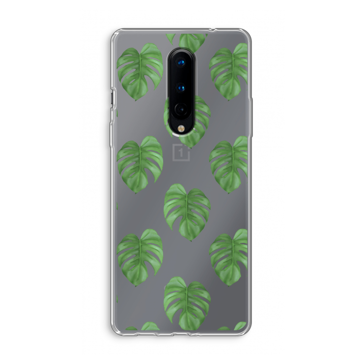 Monstera leaves: OnePlus 8 Transparant Hoesje