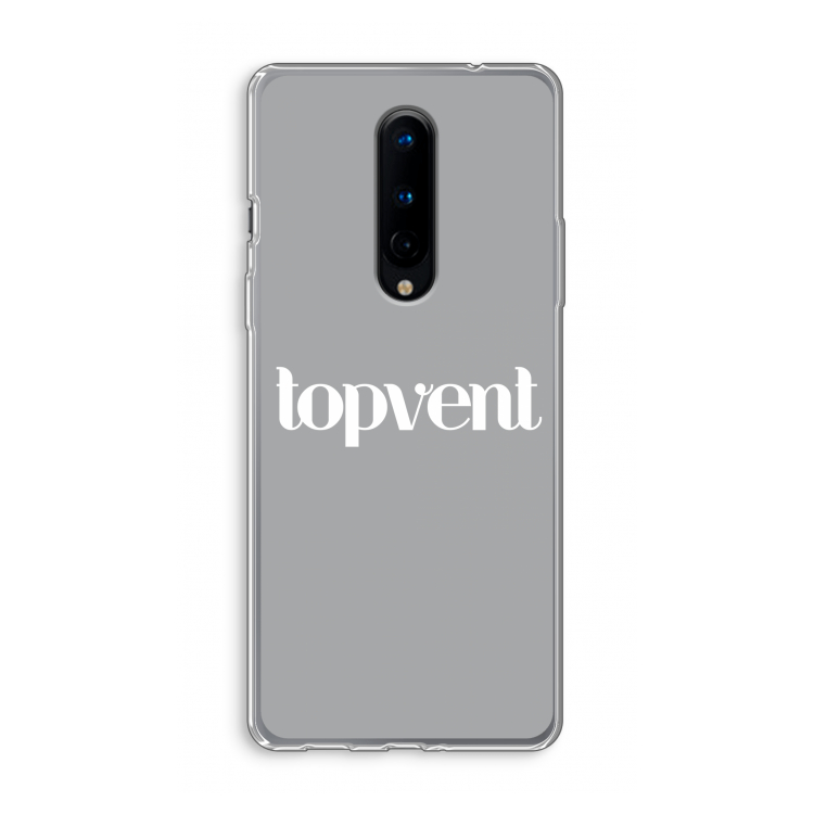 Topvent Grijs Wit: OnePlus 8 Transparant Hoesje
