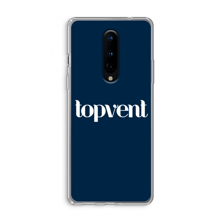 Topvent Navy: OnePlus 8 Transparant Hoesje