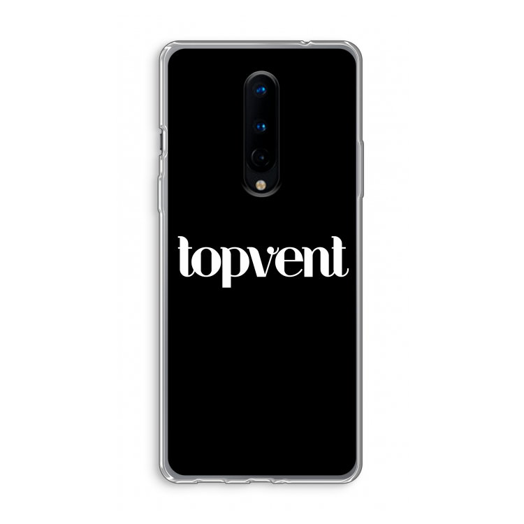 Topvent Zwart: OnePlus 8 Transparant Hoesje