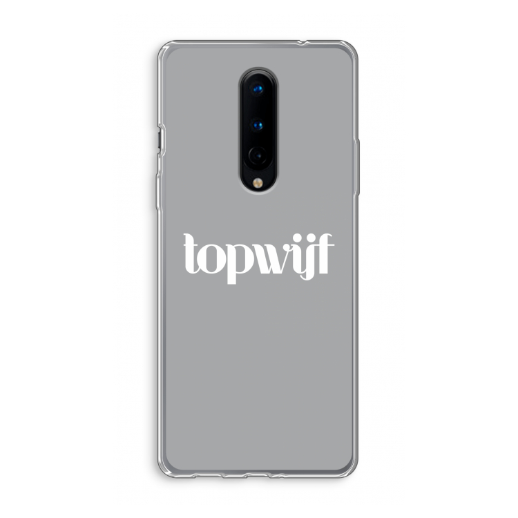 Topwijf Grijs Wit: OnePlus 8 Transparant Hoesje