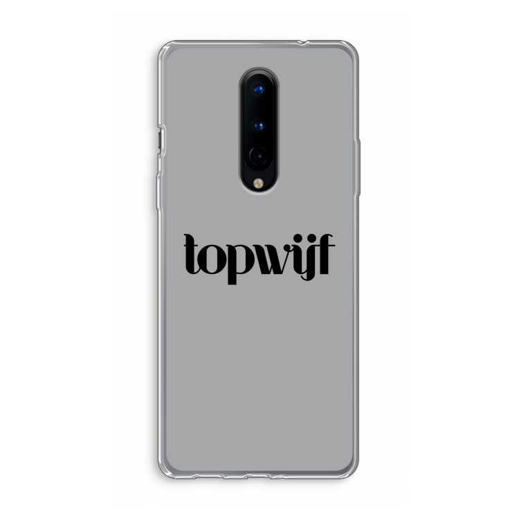 Topwijf Grijs Zwart: OnePlus 8 Transparant Hoesje