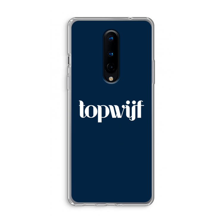 Topwijf Navy: OnePlus 8 Transparant Hoesje