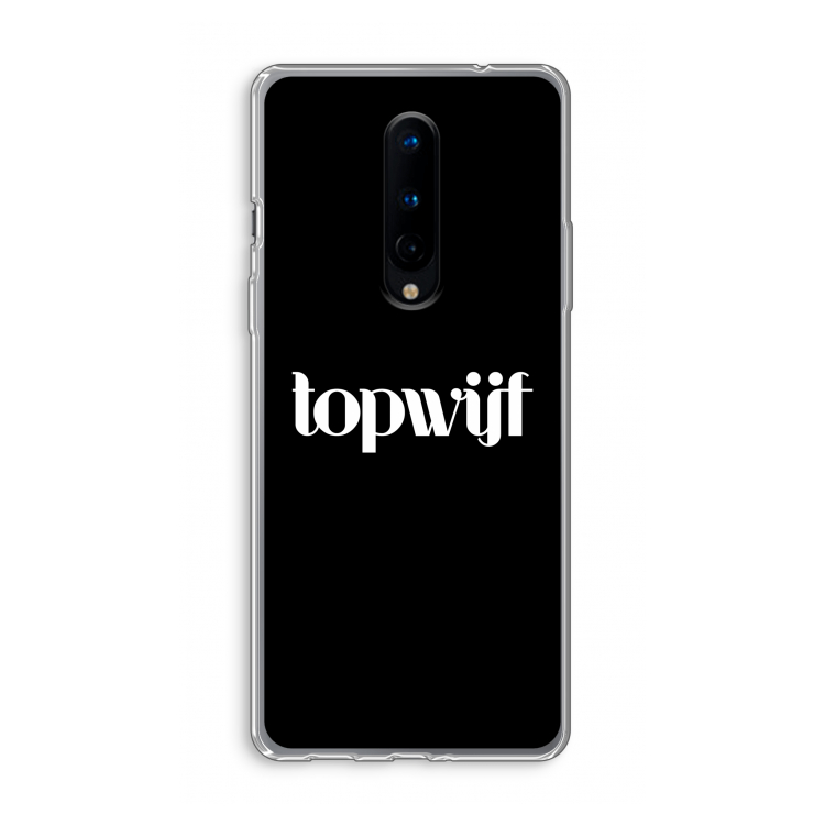 Topwijf Zwart: OnePlus 8 Transparant Hoesje