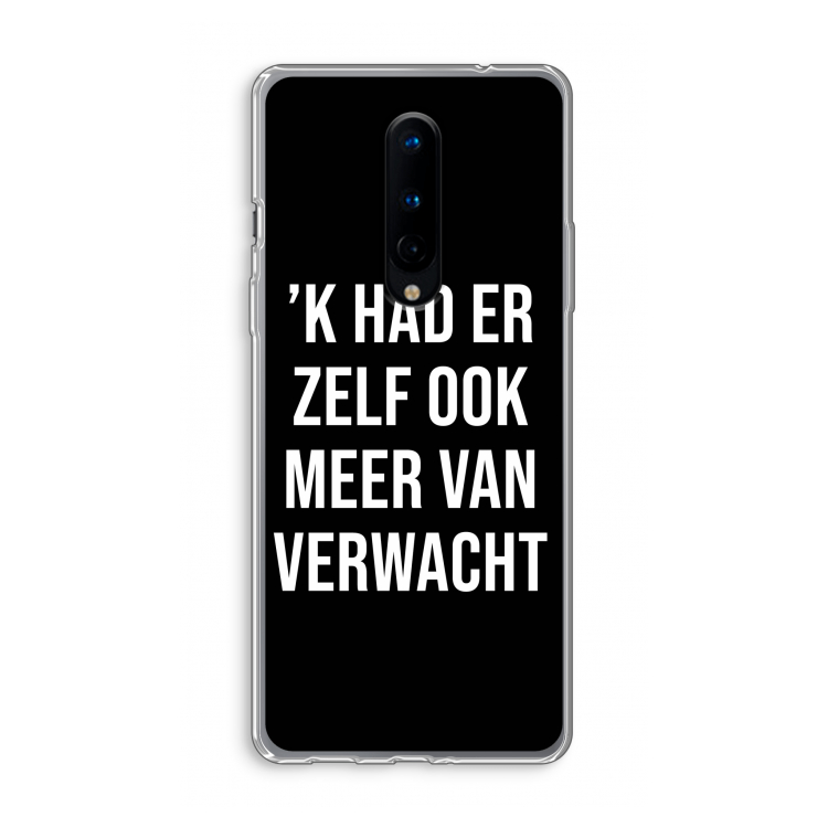 Meer verwacht - Zwart: OnePlus 8 Transparant Hoesje