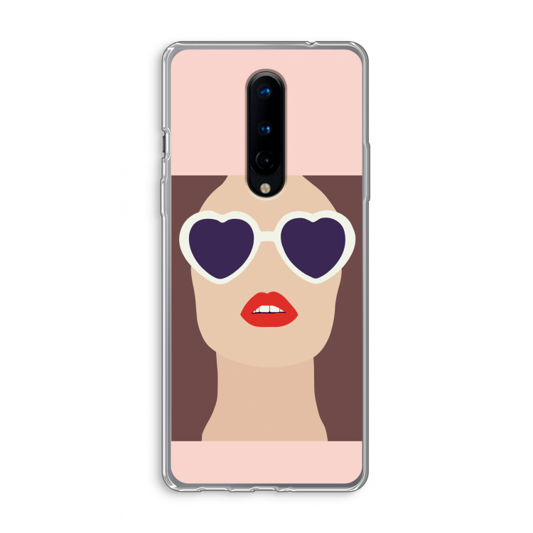 Red lips: OnePlus 8 Transparant Hoesje