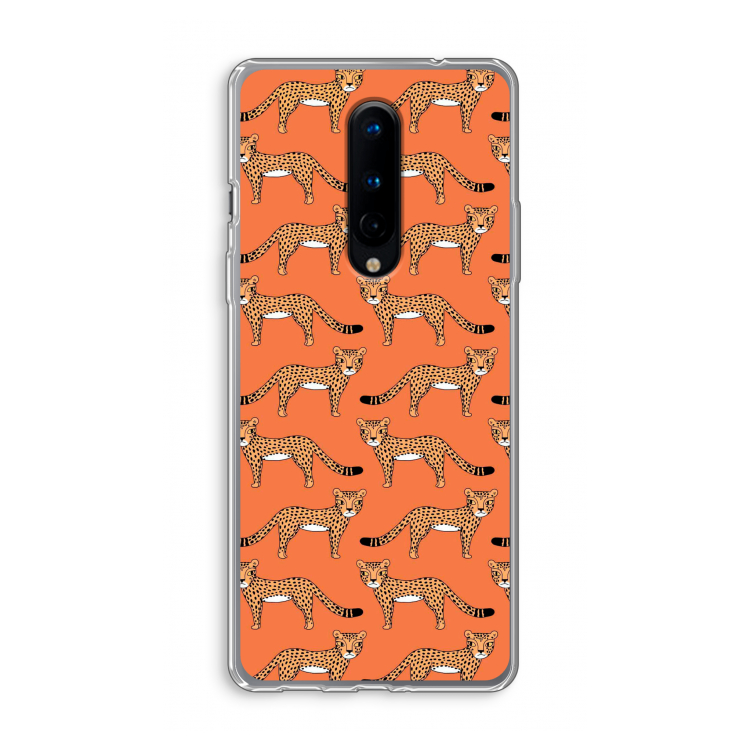 Cheetah: OnePlus 8 Transparant Hoesje