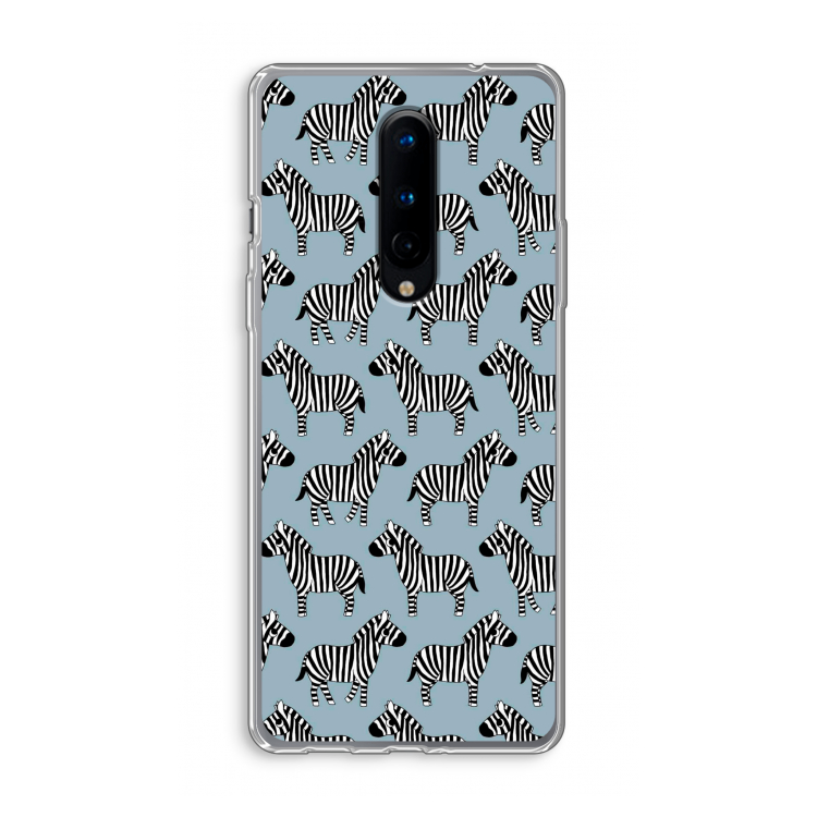 Zebra: OnePlus 8 Transparant Hoesje
