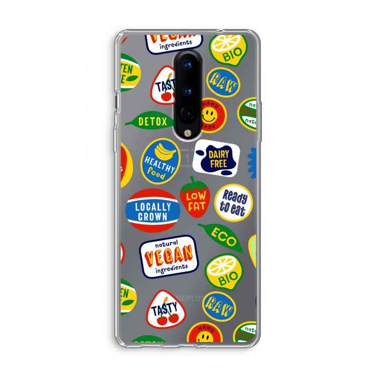 Fruitsticker: OnePlus 8 Transparant Hoesje