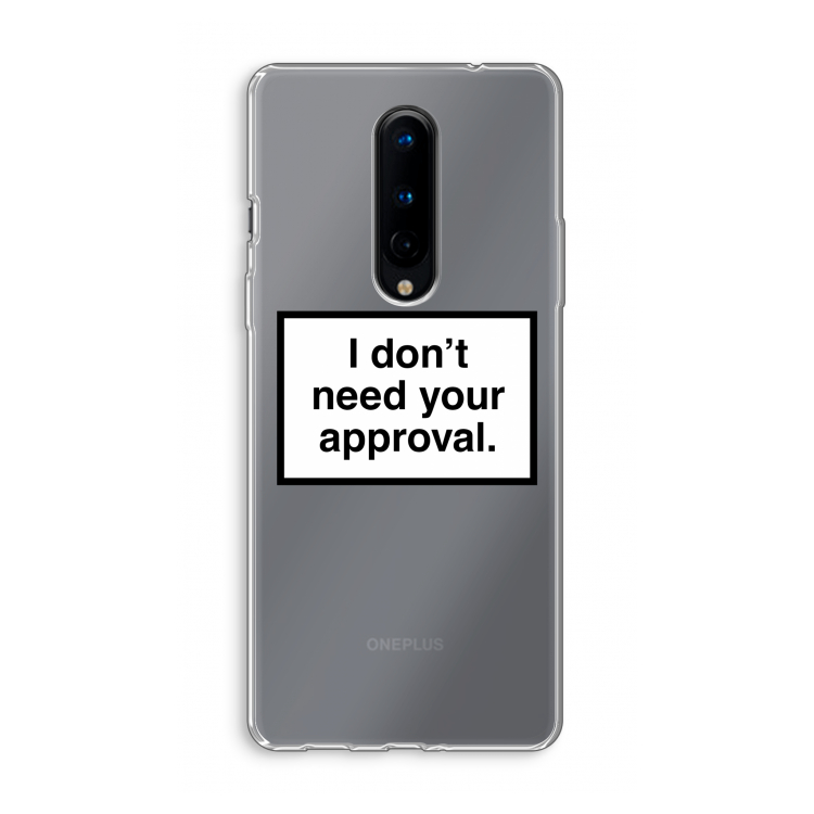 Don't need approval: OnePlus 8 Transparant Hoesje