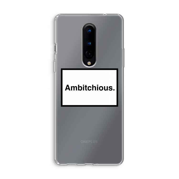 Ambitchious: OnePlus 8 Transparant Hoesje