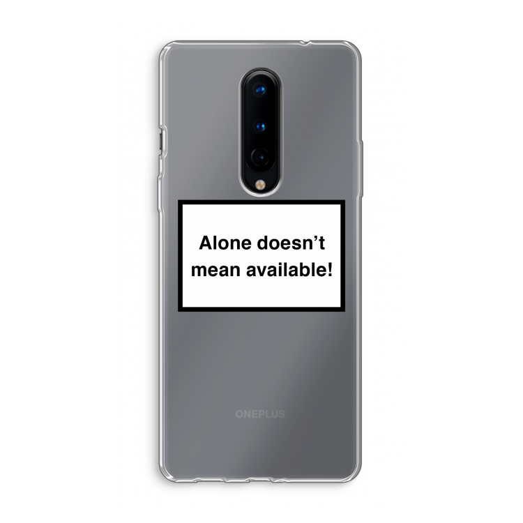 Alone: OnePlus 8 Transparant Hoesje