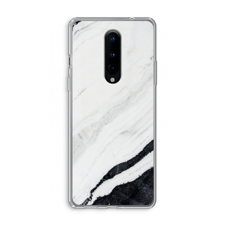 Elegante marmer: OnePlus 8 Transparant Hoesje