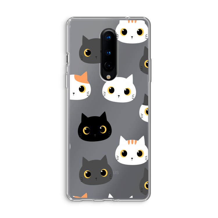 Katten: OnePlus 8 Transparant Hoesje