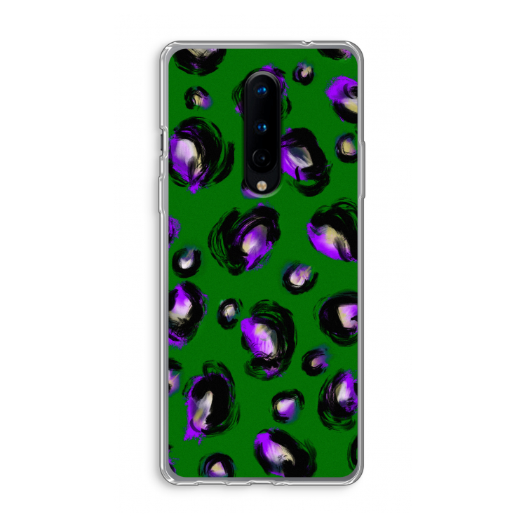 Green Cheetah: OnePlus 8 Transparant Hoesje