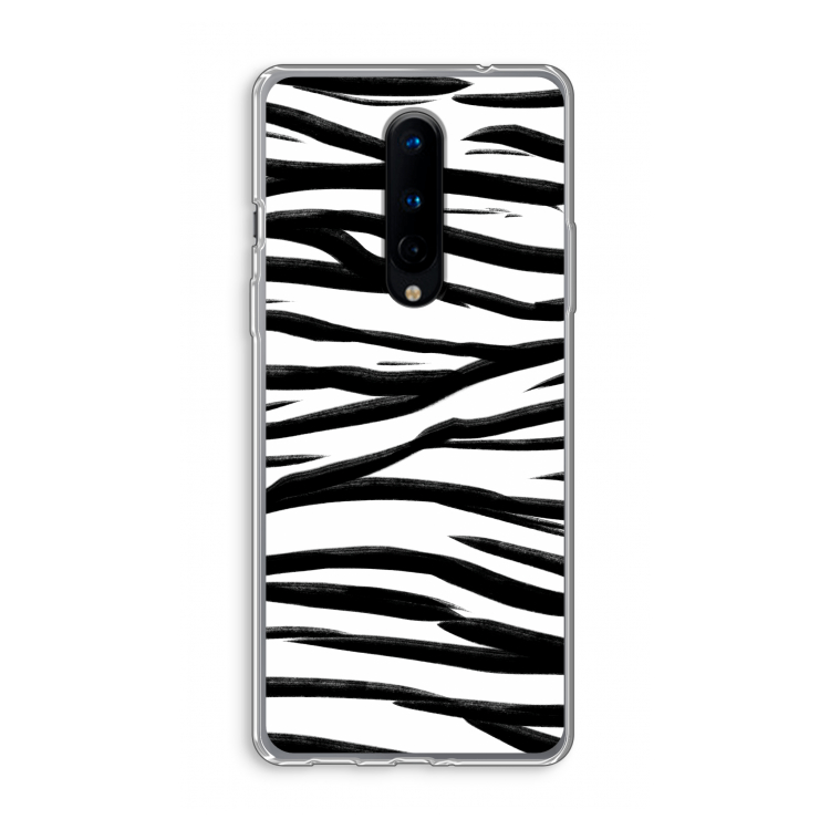 Zebra pattern: OnePlus 8 Transparant Hoesje